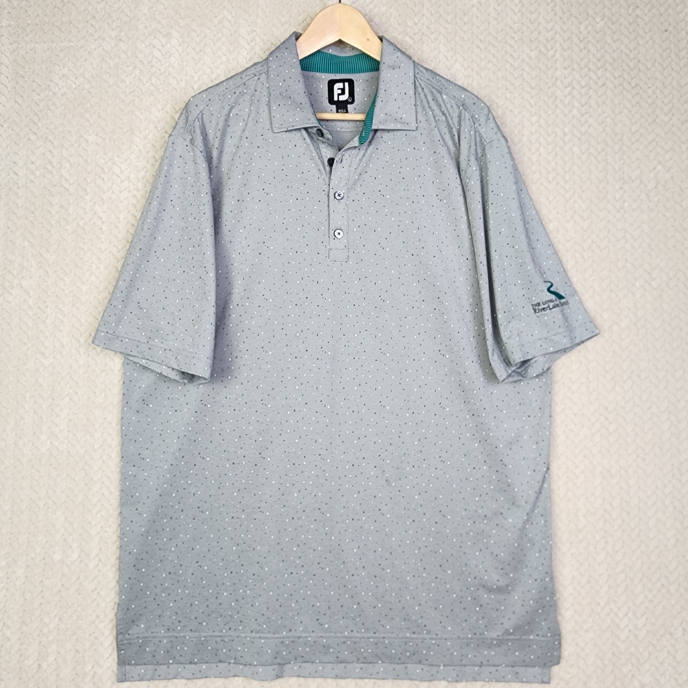 Foot Joy Polo Shirt Short Sleeve Grey Golf Casual Men's XL